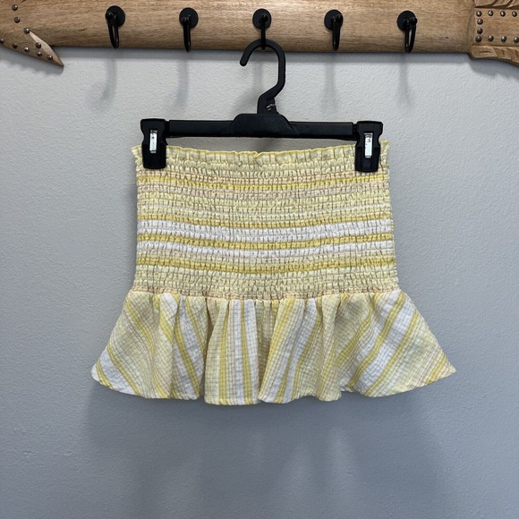 Judith March Tops - Judith March | Anthropologie Yellow Strapless Peplum Tube Top Small Beach Coasta